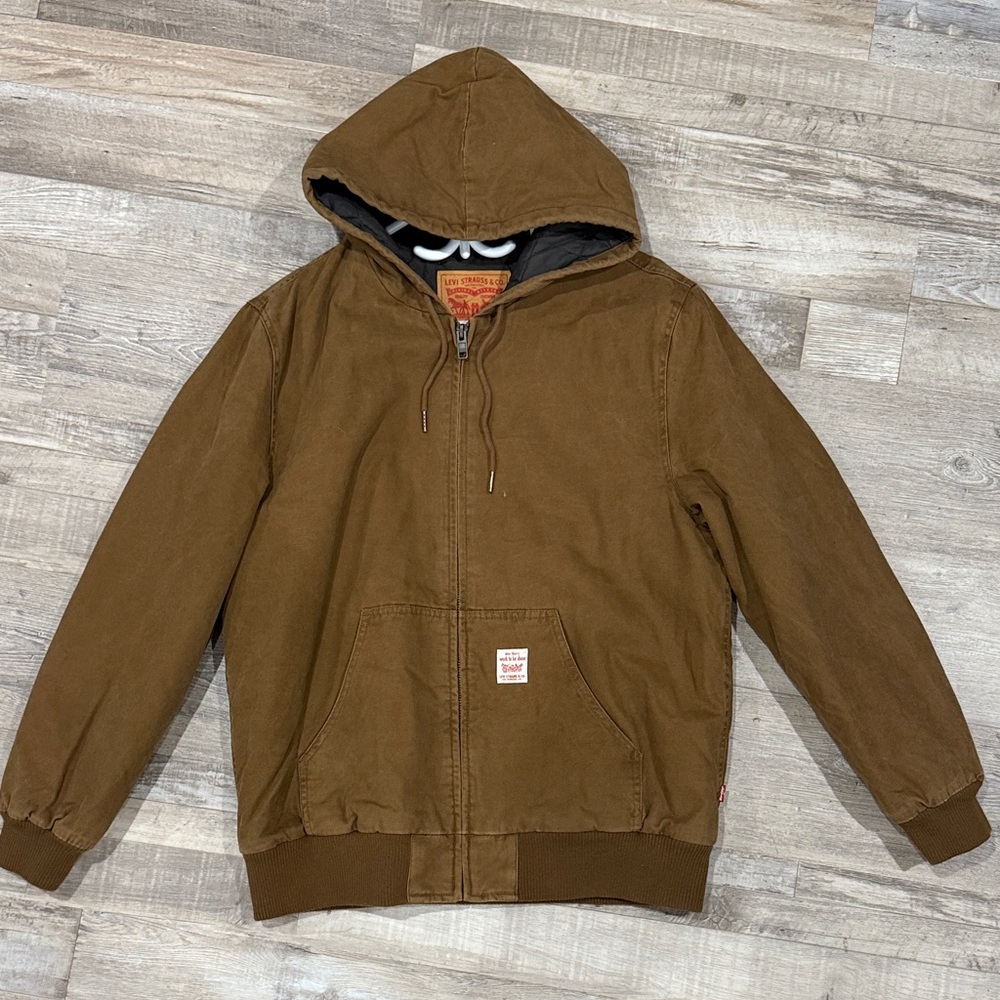 Levi's Men's Brown Hooded Performance Jacket